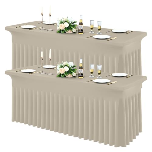 Moosfor �X�p���f�b�N�X �t�B�b�g 8�t�B�[�g �����`�e�[�u���N���X �L�k�� ����ɂȂ�ɂ��� �e�[�u���X�J�[�g ����\ �ė��p�\ �e�[�u���J�o�[ ������ ���� �p�[�e�B�[ �C�x���g�p (�g�[�v�A����96x��30x����30�C���`)