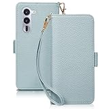 SZJAMIE arrows Alpha F-51F ケース 手帳型 F-51F 手帳型ケース 財布型 内外同種の柔らかい皮質素材を使用 手触り柔らかく親肌感 おしゃれ アローズウィーAlpha F51F カバー かわいい スマホケース 軽量 薄型 可愛い 人気 耐衝撃 カード収納 純正 お洒落 シンプル 横置きスタンド機能 ストラップ付き (arrows Alpha F-51F対応,ブルー)