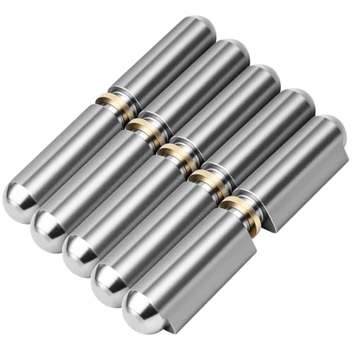 Zonon 5 Pcs 3 Inch Weld on Hinges Bullet Barrel Weldable Hinges, No Zerk