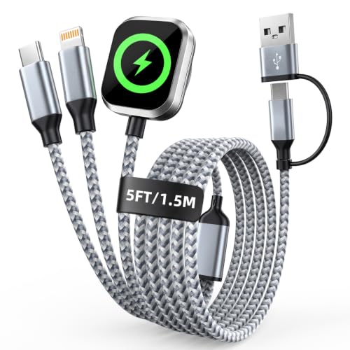 Travel Essentials 3 in 2 Multi Charging Cable for iWatch Charger/iPhone17-8