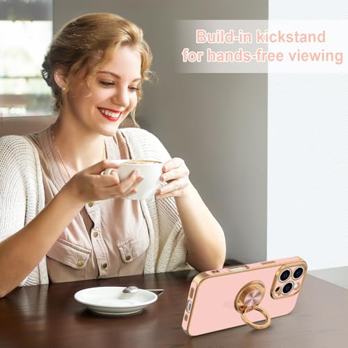 Coque de protection iPhone 16 Pro Max design rose avec béquille intégrée - 6