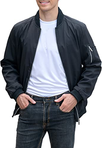 sandbank Men's Slim Fit Lightweight Softshell Flight Bomber Jacket Coat3