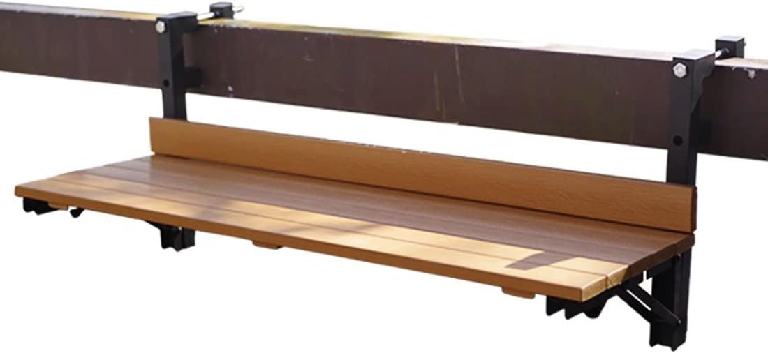 HHXXOutdoor Folding Side Table,Balcony Railing Hanging Table Folding,Adjustable Wall-Mounted Side Tables for Patio,Balcony Folding Hanging Railing Table,Bar Lifting Folding Desk, 80*26cm/31.4*10.2in