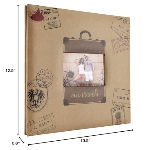 Image of MCS Expandable 10-Page Scrapbook Album with 12 x 12 Inch Pages, 13.5 x 12.5 Inch, Travel
