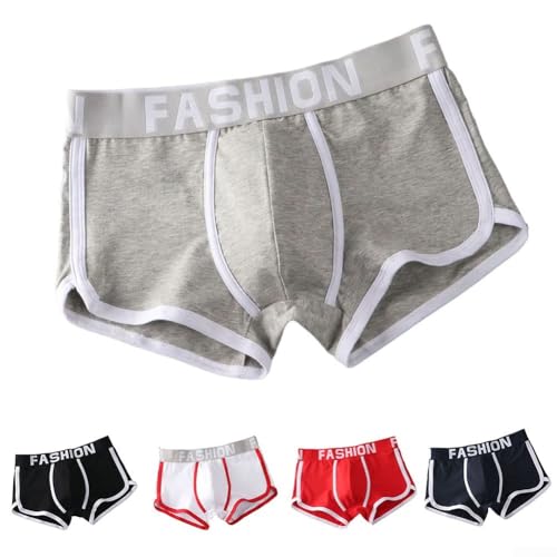 Boxer ample à rayures pour homme - En coton doux - Pour un usage quotidien - Taille L - Blanc – vue 3