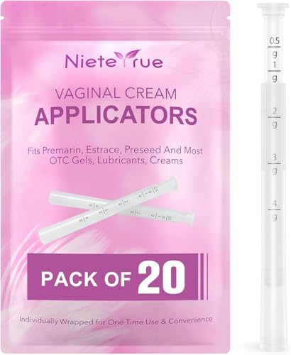 Image of Nieteyrue Disposable Suppository Applicators for Women's Care - 20 Individually Wrapped, Hygienic Tubes with Measurement Lines for Creams, Gels & More