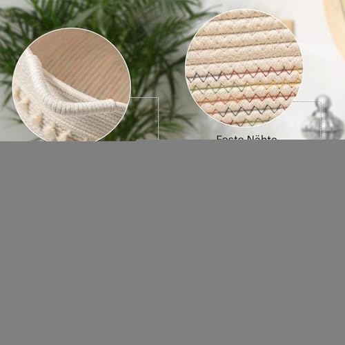 Panier de rangement en coton pour couvertures et linge de maison - 7