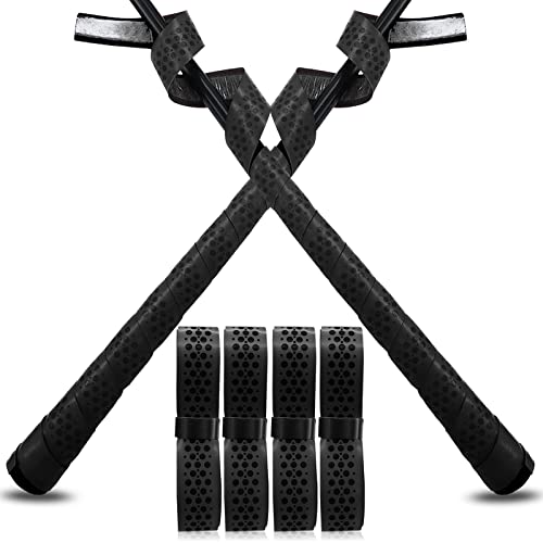 VEASAERS Bat Grip Tape Baseball Softball 2/4 Pack 40 inch 1.75mm Precut and Full Adhesive Back Pro Feel Soft Comfortable Tapes for Old Bats Handles (4 Pcs-Black Dot)