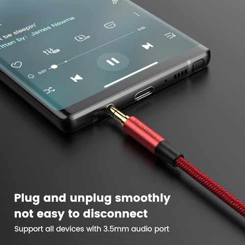 MOSWAG 3.5mm Extension Cable 32.8FT/10M Audio Male to Female Stereo Extension Adapter Nylon Braided Cord Compatible for Home/Car Stereos Smartphones Headphones Tablets Media Players and More - Image 4