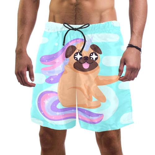 Swim shorts homme anti frottement à motif carlin rigolo