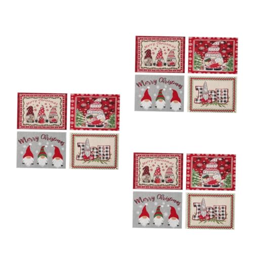 Set de table de noel decoration table noel nappe de table et napperon de polyester Amosfun - 2
