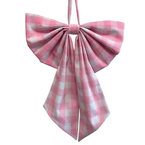 Lazos navideños grandes de tela para decoración de ventanas y hogar 8