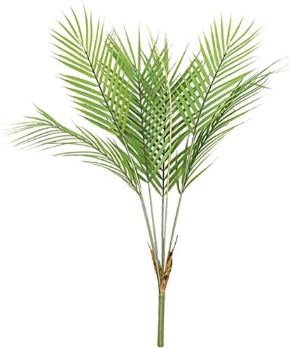 AIVORIUY Artificial Tropical Palm Leaves Bushes Green Jungle Leaves 6 Tropical Leaves 75cm Faux Palm Plant for Greenery Accent Floral Arrangement Hawaiian Luau Party Jungle Beach Table Leave Decor