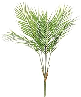 AIVORIUY Artificial Tropical Palm Leaves Bushes Green Jungle Leaves 6 Tropical Leaves 75cm Faux Palm Plant for Greenery Accent Floral Arrangement Hawaiian Luau Party Jungle Beach Table Leave Decor