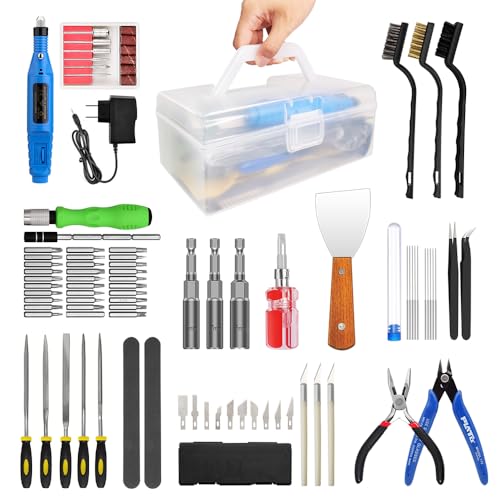 Kits d'outils d'impression 3D de Polyvalents pour Imprimante 3D, Kit de Nettoyage et de Retrait d'impression 3D et Machine de Polissage Ãlectrique, y Compris Une BoÃ®te Ã  Outils