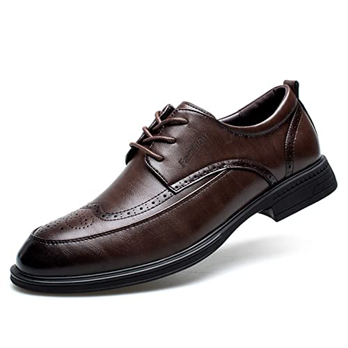 Zapatos de cuero para hombres con diseño elegante de vestir en talla 12
