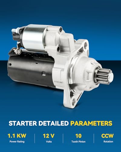 Image of PHILTOP Starter Motor for VW Jetta Beetle Golf Audi TT RS