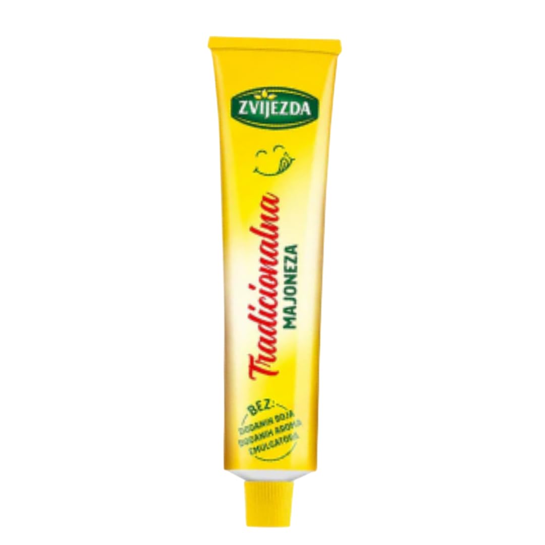 Zvijezdar Traditionelle Mayonnaise in Tube – 165 g | Cremig & vielseitig einsetzbar, 12 Er