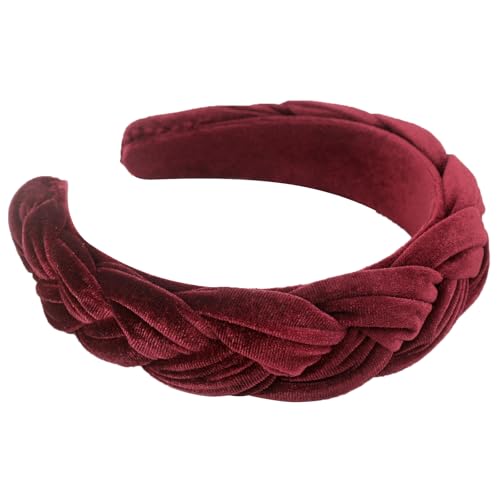 Image of DRESHOW Velvet Braided Headband Women Hair Hoop Elastic Hair Bands Fashion Headbands for Women