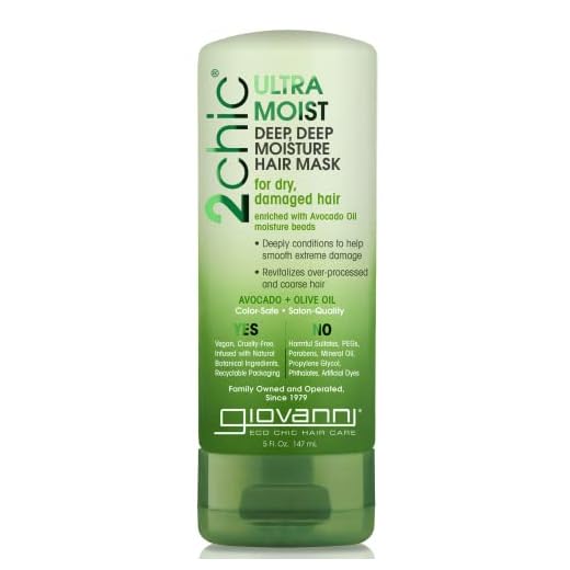 Giovanni Mascarilla para el cabello ultra húmeda de aguacate y aceite de oliva 2chic 144 ml