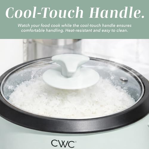 Image of COOK WITH COLOR 6 Cup Rice Cooker 300W - Effortless Cooking and Perfectly, Cooks 3 Cups of Raw Rice for 6 Cups of Cooked Rice, Sage