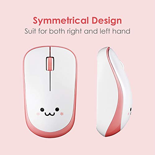 ELECOM 2.4G Wireless, Portable Mobile Smiley-Face Mouse for Right/Left Handed Use, IR LED, 1200 DPI 2.5 Years Long Battery Life, Recommended Silent Click (M-IR07DRSPN) by ELECOM - Image 5