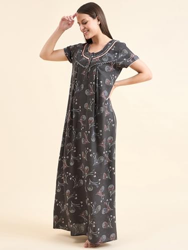 Image of Sweet Dreams Women's Cotton Maxi Casual Regular Night Dress