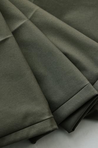 Image of SNITCH Men Casual Trousers | Slim Fit Mid Rise Solid Design | Durable Cotton Blend & Smooth Texture for Office & Everyday Wear |Olive