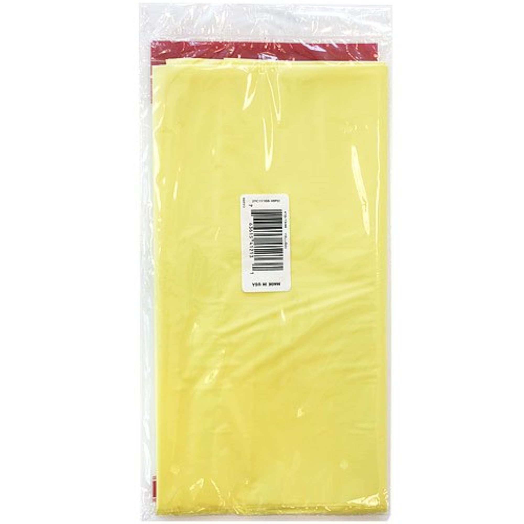 Single Count Rectangular Plastic Tablecover, Yellow
