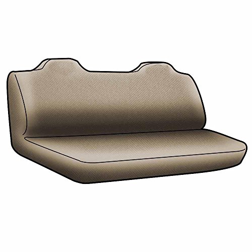 Coverking Custom Fit Front Solid Bench Seat Cover For Select Dodge Ram 2500/3500 Models - Premium Leatherette 2-Tone (Red With Black Sides) #TOP1