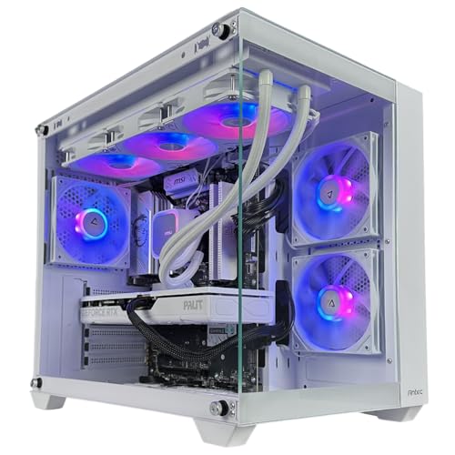 EGEMONE VS2 - Pc gaming Ryzen 7 7700X, Rtx 5060 Ti 16Gb WHITE, Ram 32Gb DDr5 6000 Mhz, Ssd NVMe 1000Gb, Dissipatore a Liquido 360mm, Windows 11 Pro, Pc desktop gaming, fino a 5,40 ghz