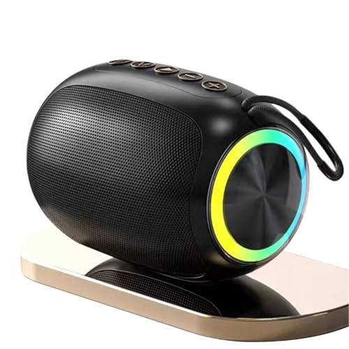 RUOVXWU Bluetooth Speaker, Portable Wireless Speaker 18-Hour Playtime, 10M Bluetooth Range, Enhanced Bass, Noise-Cancelling Mic, Black