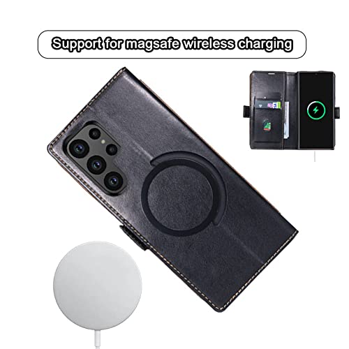 Étui en cuir PU pour Galaxy S21 Plus antichoc avec support carte rouge - 6