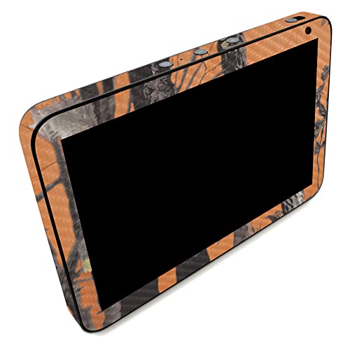 Image of MightySkins Carbon Fiber Skin Compatible with Amazon Echo Show 8 (Gen 2) - Orange Camo | Protective, Durable Textured Carbon Fiber Finish | Easy to Apply | Made in The USA
