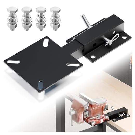 Hitch Vise Mount for Truck, Trailer Receiver & Bench for Hitch Table, Hitch Mount Vise Plate for Winch, Pipe, Grill & Chain Vises