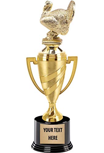 Crown Awards Turkey Trophy 11.5 Gold Cup Turkey Trophies Enter Your Own Engraving 1 Pack Prime