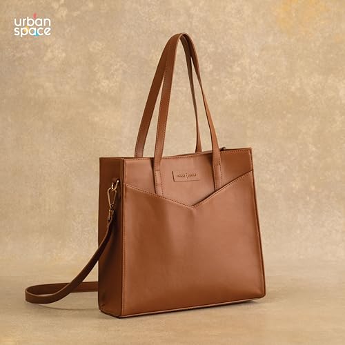 Image of Urban Space Women Tote Bag with Laptop compartment, Handbag for Work, Ladies purse, Stylish Shoulder Bag, Laptop ipad Tote Bags For Office Use, Gift for Women