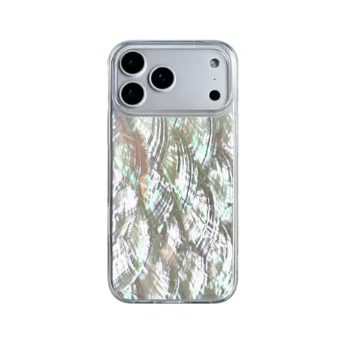 Reezaddin Mother of Pearl Glitter Phone Case for iPhone 17 Pro Max