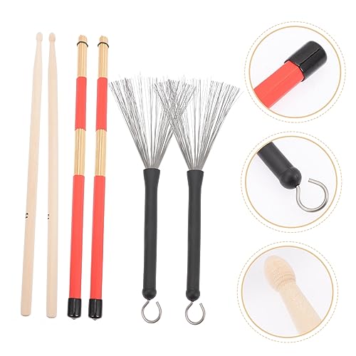 Set de baquetas y escobillas para batería con bolsa miniatura 2