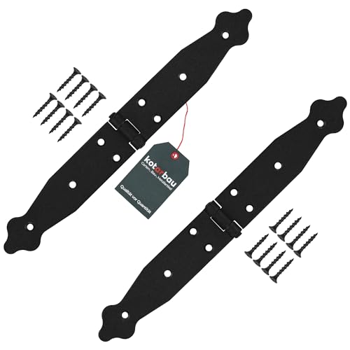 KOTARBAU® Charnière de Chantier x 2 | Charniere Porte Lourde | Charnières de Portes | Charnière Porte Lourde | Charniere Portail 150 x 150 x 35 mm en Acier...