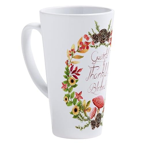 Taza Latte Café 17 oz Blanca Cerámica miniatura 1