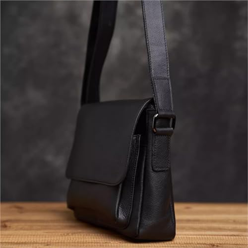 Leather Vintage Crossbody Bag for Women Men, Rectangle Satchel Pouch, Small Messenger Bags, for Travel Work Busines4