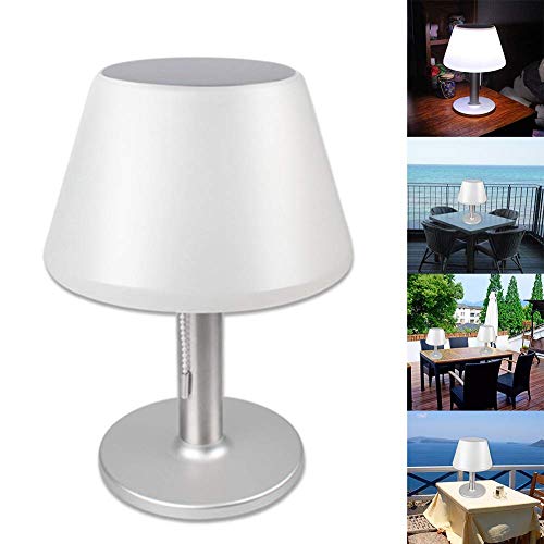 TXYFYP Solaire Table, Lampe Solaire Sécurité Décoratif Table Lumière Imperméable, 10 LED Eye Protection Chevet Lampe Acier Inoxydable Bureau Jardin Salon Maison - As Image Show, Free Size