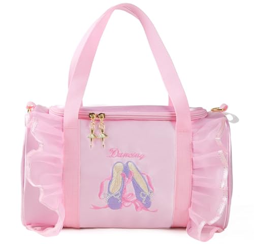 Borsa da danza carina per ragazze, borsa sportiva, borsa a tracolla, borsone da ballerina, per ragazze ballerine, Scarpe, Borse da ballo carine per ragazze