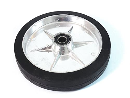 Rueda plana de aluminio 8" x 1.625" para carretillas, 5 unidades