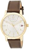 Tommy Hilfiger Men’s White Dial Brown Leather Watch 1791751