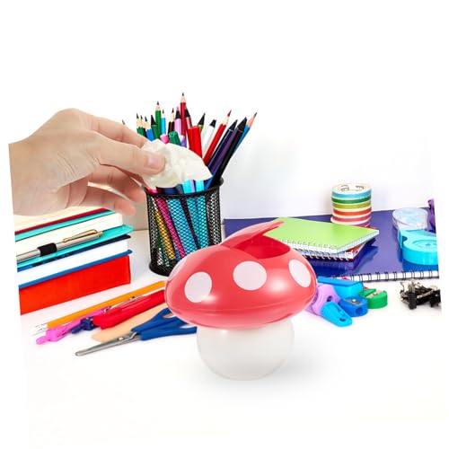 Mini papelera de escritorio con tapa roja miniatura 5