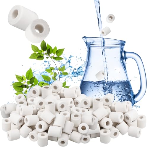 Samamoca 55 Perlas Cerámicas para Filtrar Agua – Anti-Calcio Natural, Reutilizables, Elimina Cloro y Micro-organismos, Para Carafas, Hervidores y Acuarios