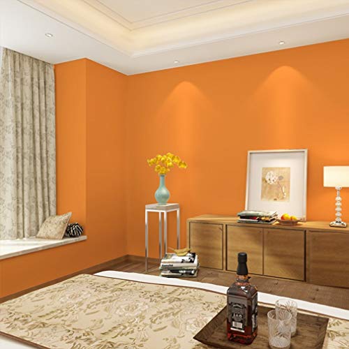 A-Wall Stickers WCF Papel Tapiz, Color sólido, no Tejido, revestimientos de Naranja, Espesar Tienda de Ropa, Color Liso, Papel de Pared Minimalista Moderno Pegatinas de Pared-9.30
