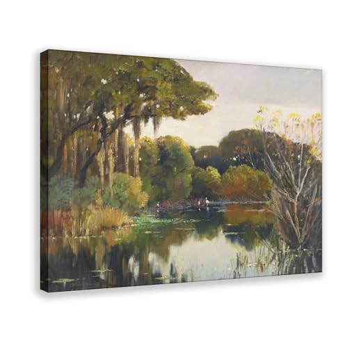 Impression sur toile Soirée en Floride Anthony Thieme avec cadre en bois de qualité